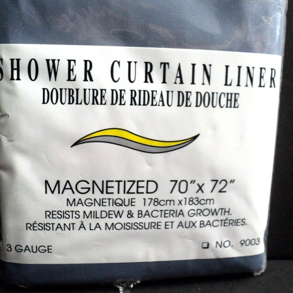 Shower Curtain Liner, Creative Bath Products Smoke Blue Magnetized 70